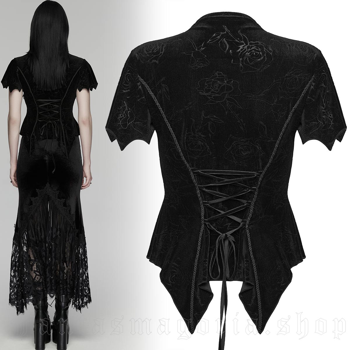 Punk Rave Roses Rhapsody Top - Image 2