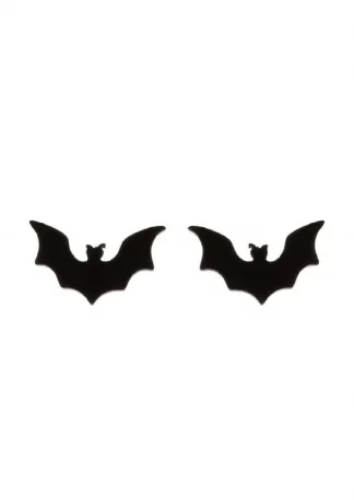Easure Black Bat Stud Earrings (Paar)