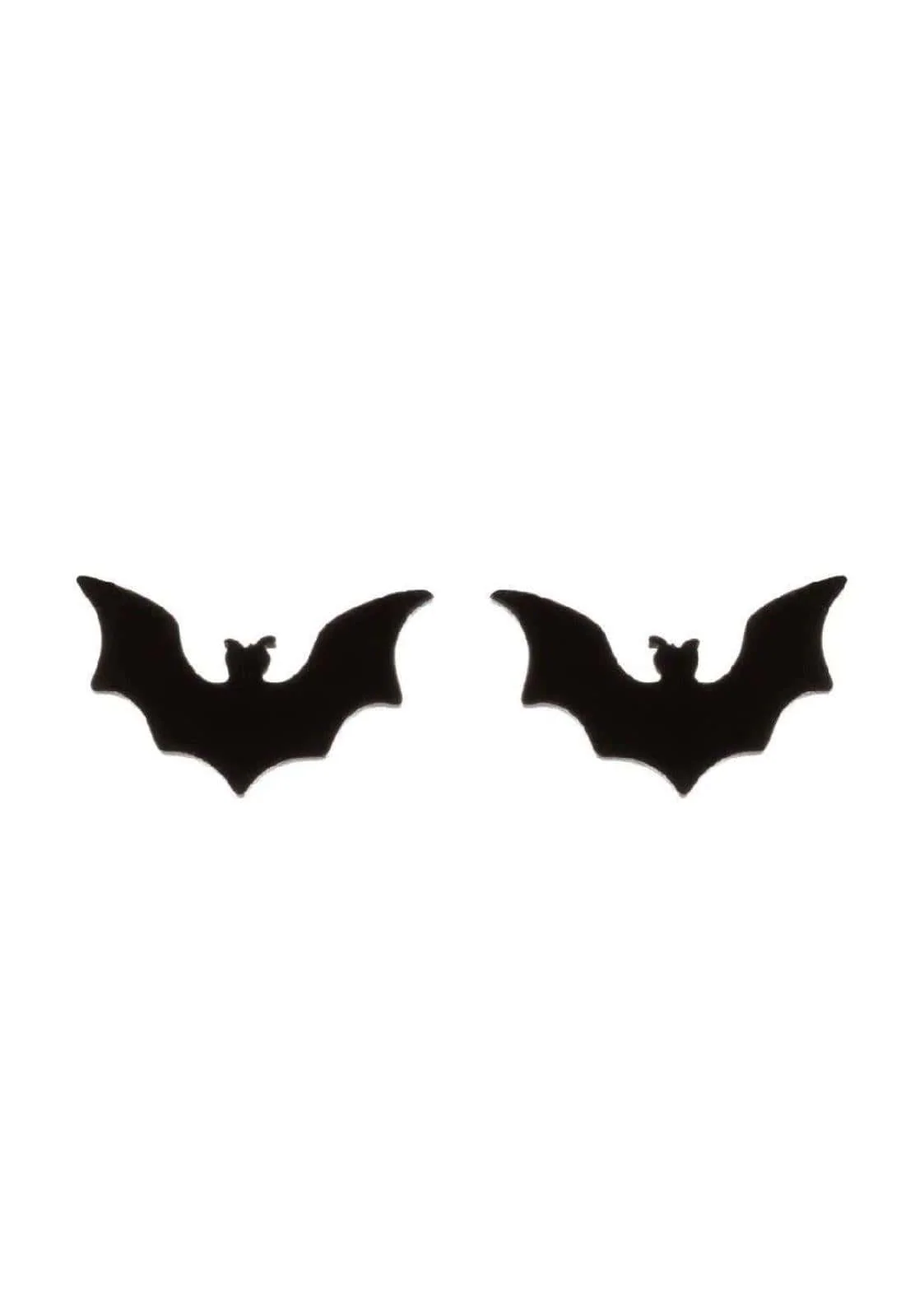 Easure Black Bat Stud Earrings (Paar)