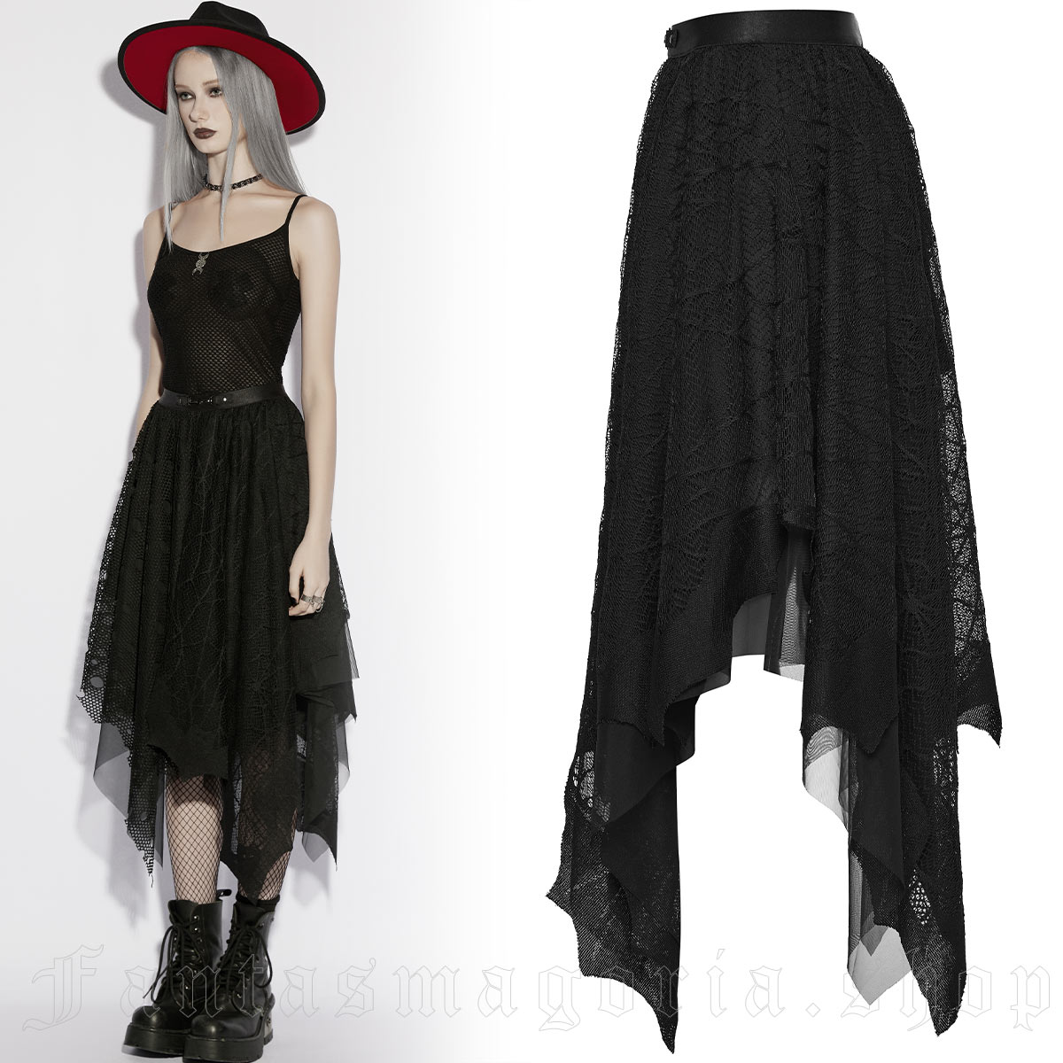 Punk Rave Widow Web Skirt – Bild 4