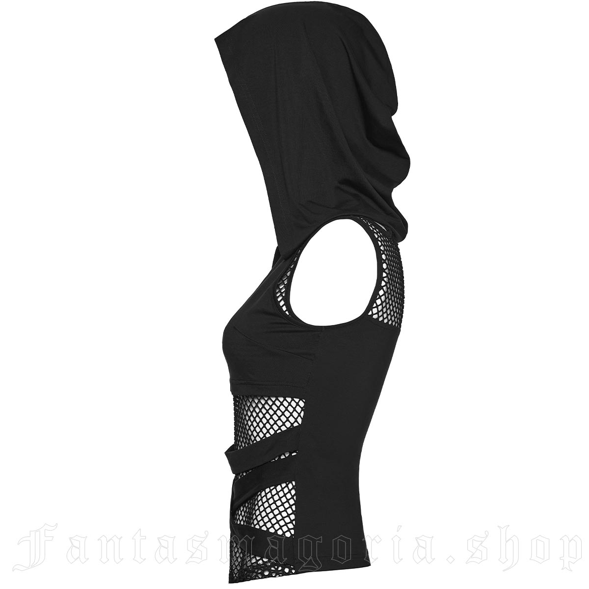 Punk Rave Nexus Hooded Mesh Top - Image 3