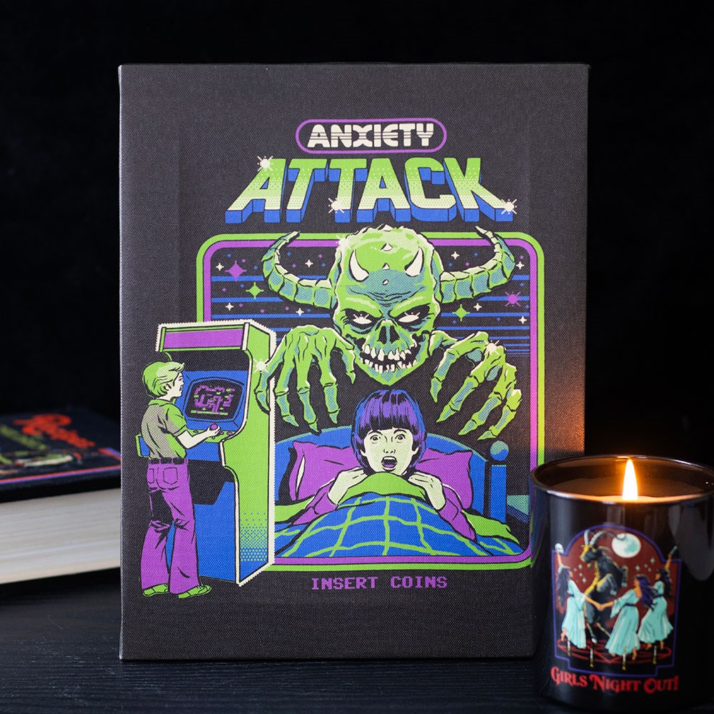 Steven Rhodes Anxiety Attack Canvas Plaque
