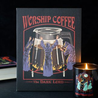 Steven Rhodes Worship Coffee Canvas Plaque