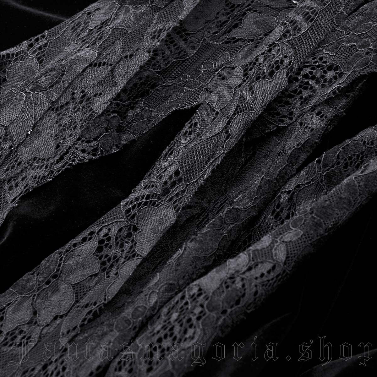 Dark In Love Black Dahlia Velvets And Lace Dress - Image 7