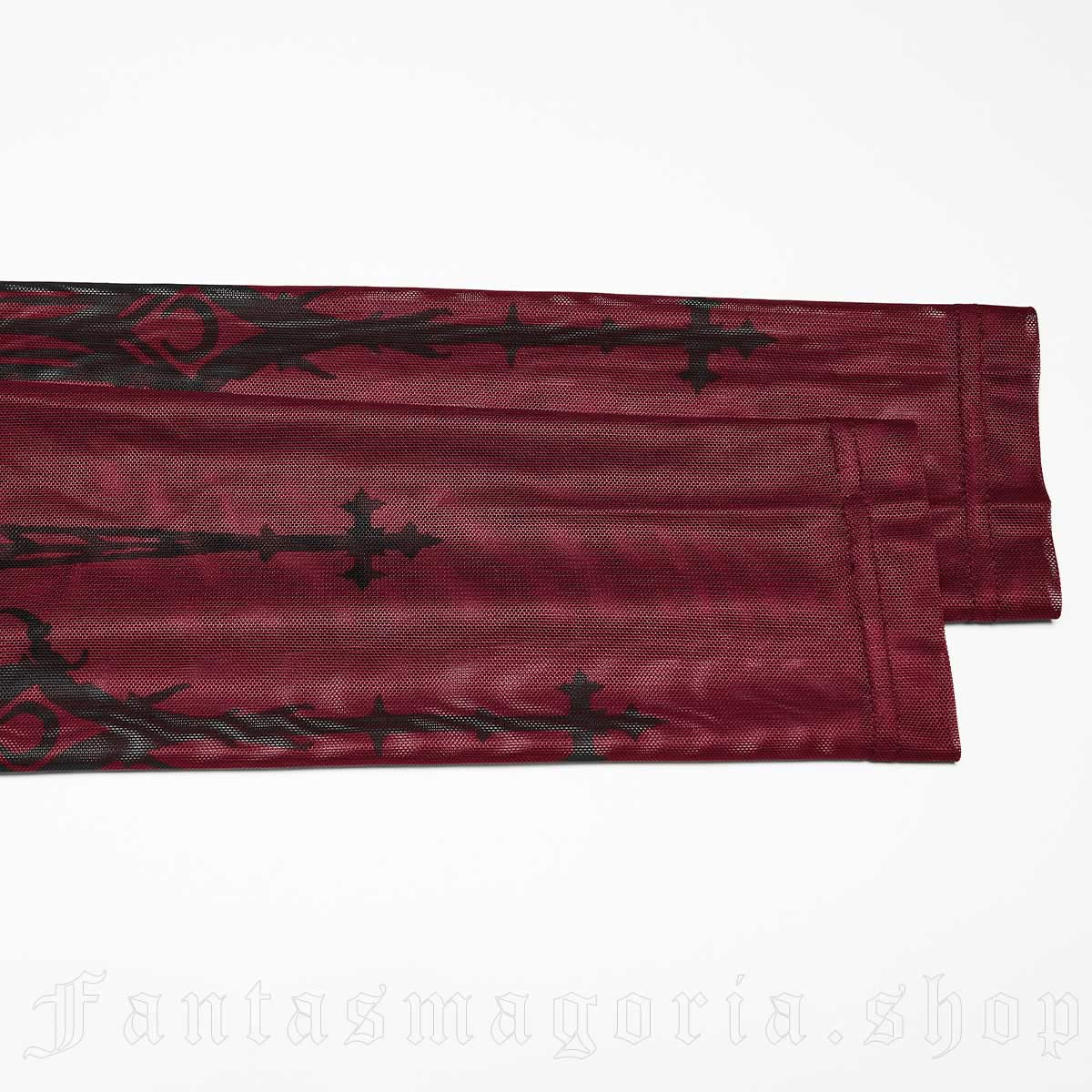 Punk Rave Gothic Cathedral Rouge Mesh Top - Image 6