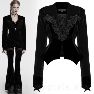 Punk Rave Lorelei Noir Velvet Jacket