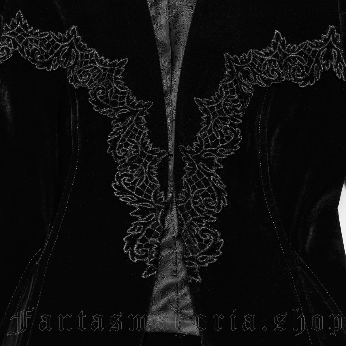 Punk Rave Lorelei Noir Velvet Jacket - Image 4