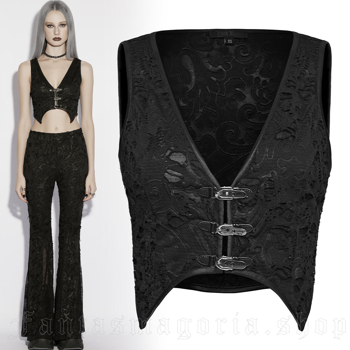 Punk Rave Lure of Ligeia Crop Vest