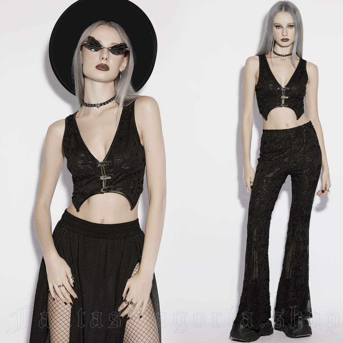 Punk Rave Lure of Ligeia Crop Vest – Bild 4