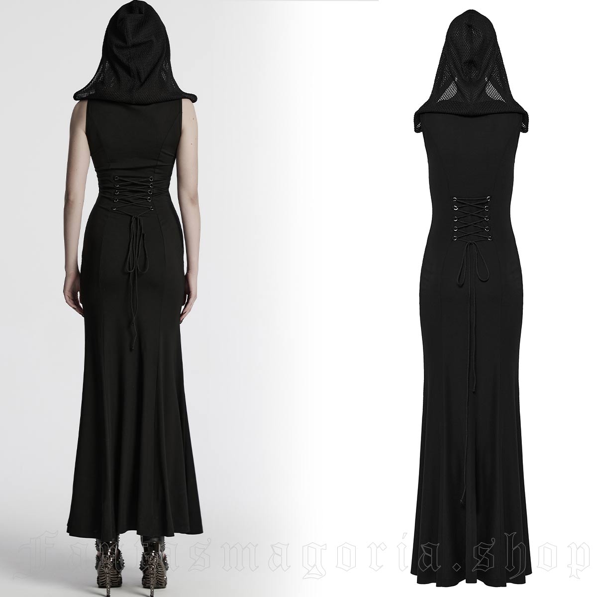 Punk Rave Tenebra Hooded Maxi Dress - Image 3