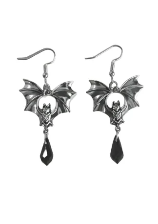 Easure Bat Stone Silver Earrings (Paar)