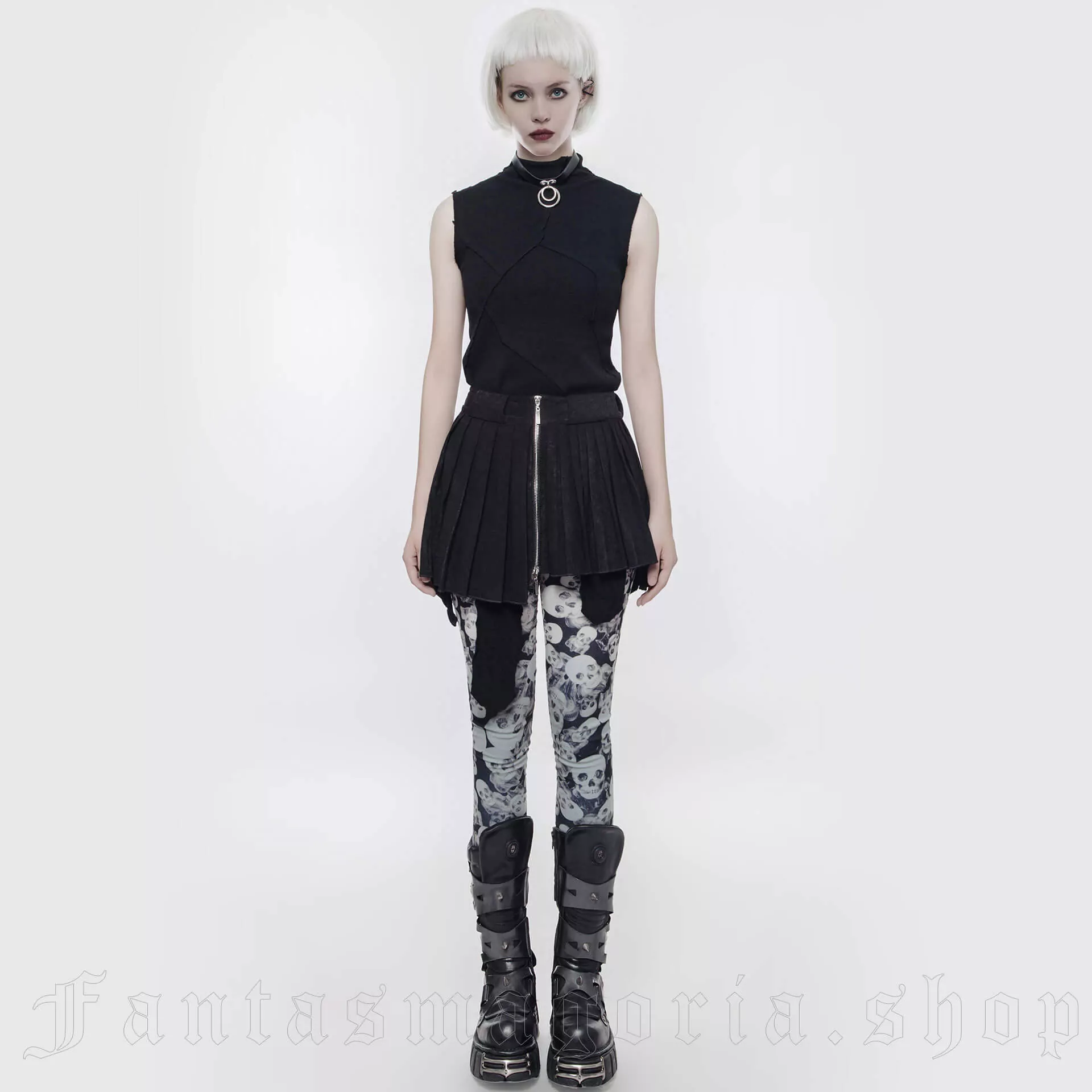Punk Rave Symmetry of Assimetry Skirt – Bild 2