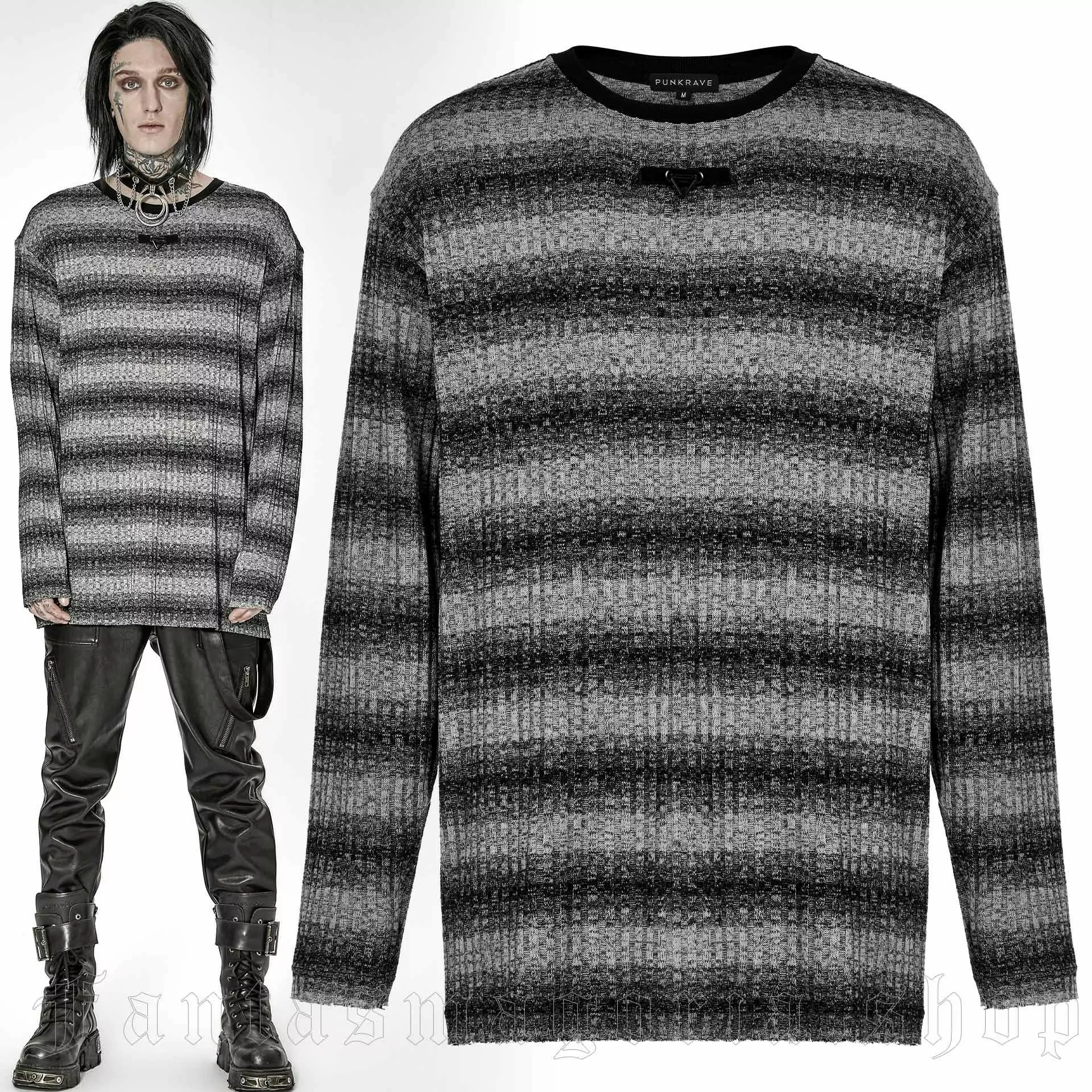 Punk Rave Double Trouble Gray Top
