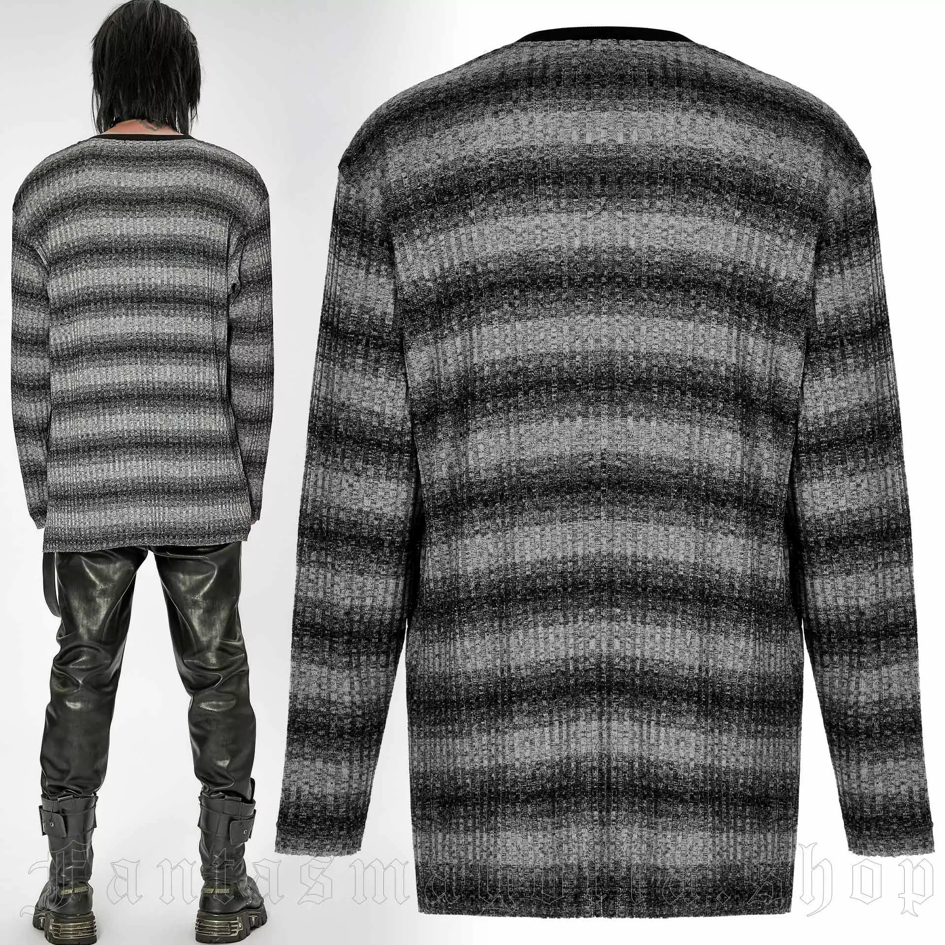 Punk Rave Double Trouble Gray Top – Bild 2