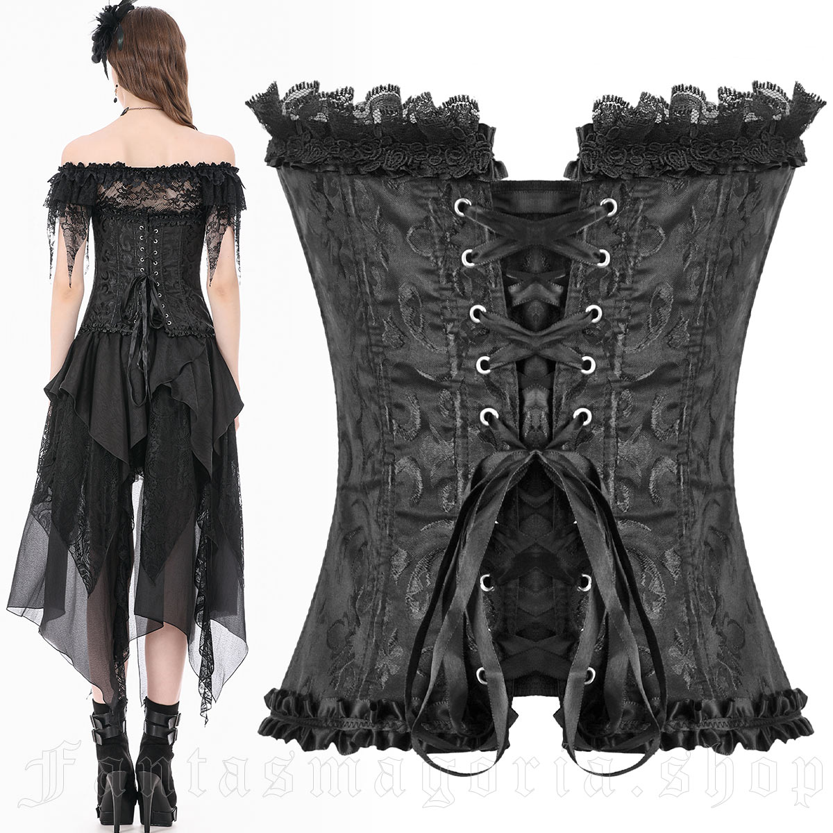 Dark In Love Royal Elegy Overbust Corset – Bild 2