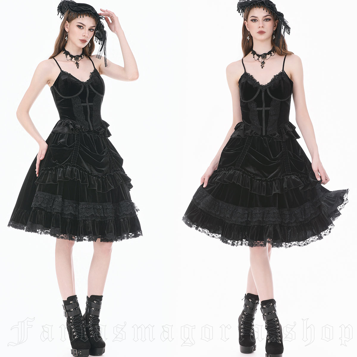 Dark In Love Velvet Sacrament Skirt – Bild 3